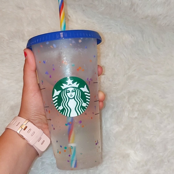💞ONE LEFT 💞 STARBUCKS CONFETTI COLD CUPS - Picture 2 of 2